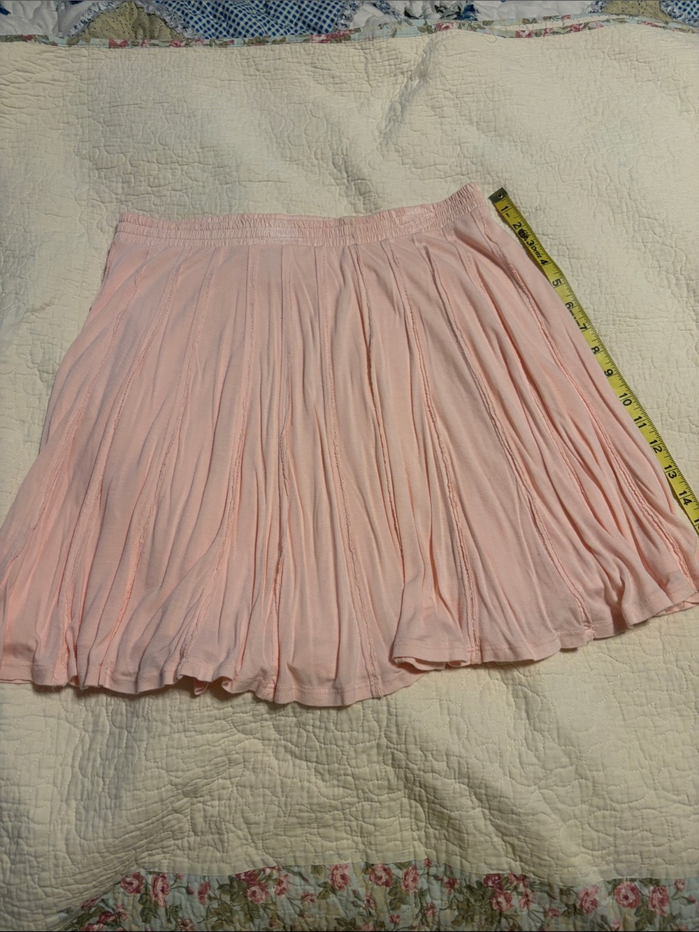 LC Lauren Conrad Light Pink Pleated Skater Skirt